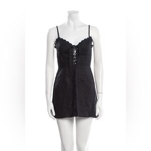 Reformation Black Linen Dress | Size 4